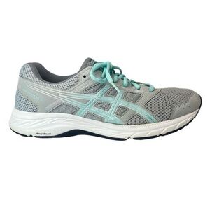 ASICS Women’s Amplifoam Gel Contend Light Blue and Gray Running Shoes  Size 11